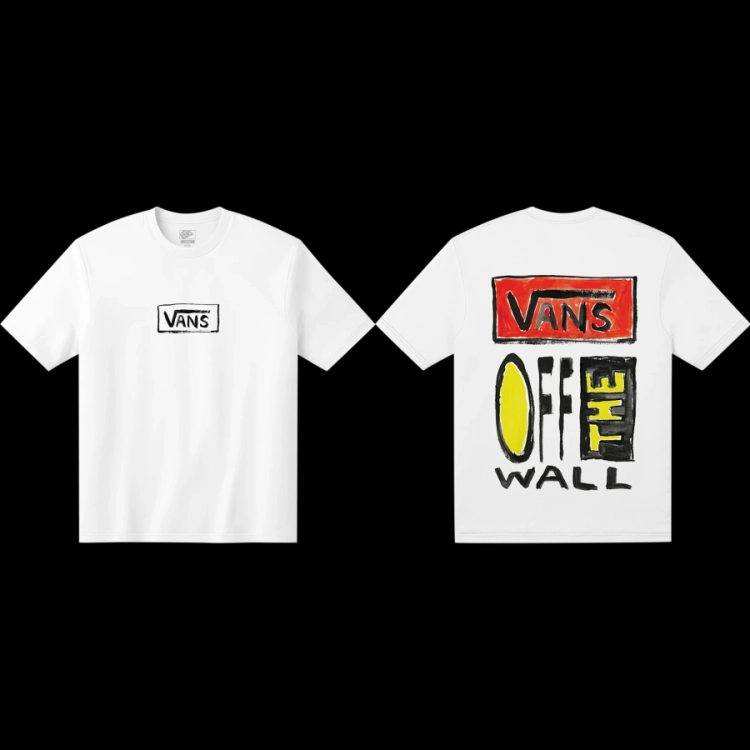 VANS ON CANVAS SS T WHITE
