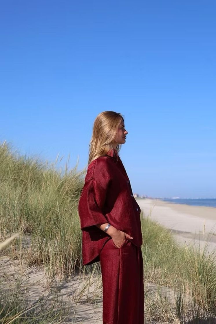 PETAL PANTS BORDEAUX