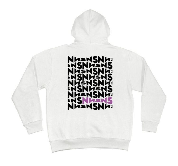 Waves Hooded Sweater white